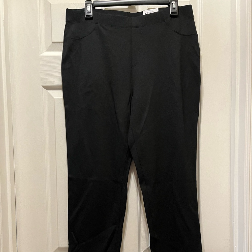 Karen Scott Women's Black Slim Stretchy Pants